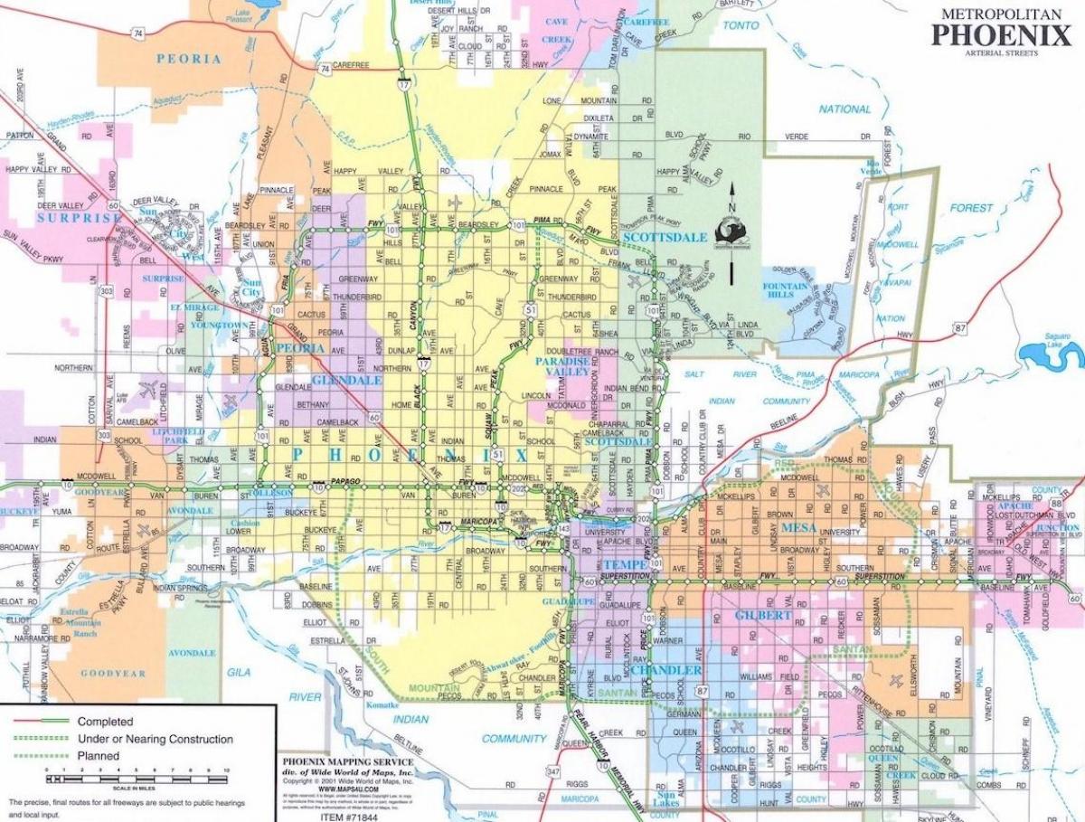 Phoenix mapa ng lungsod