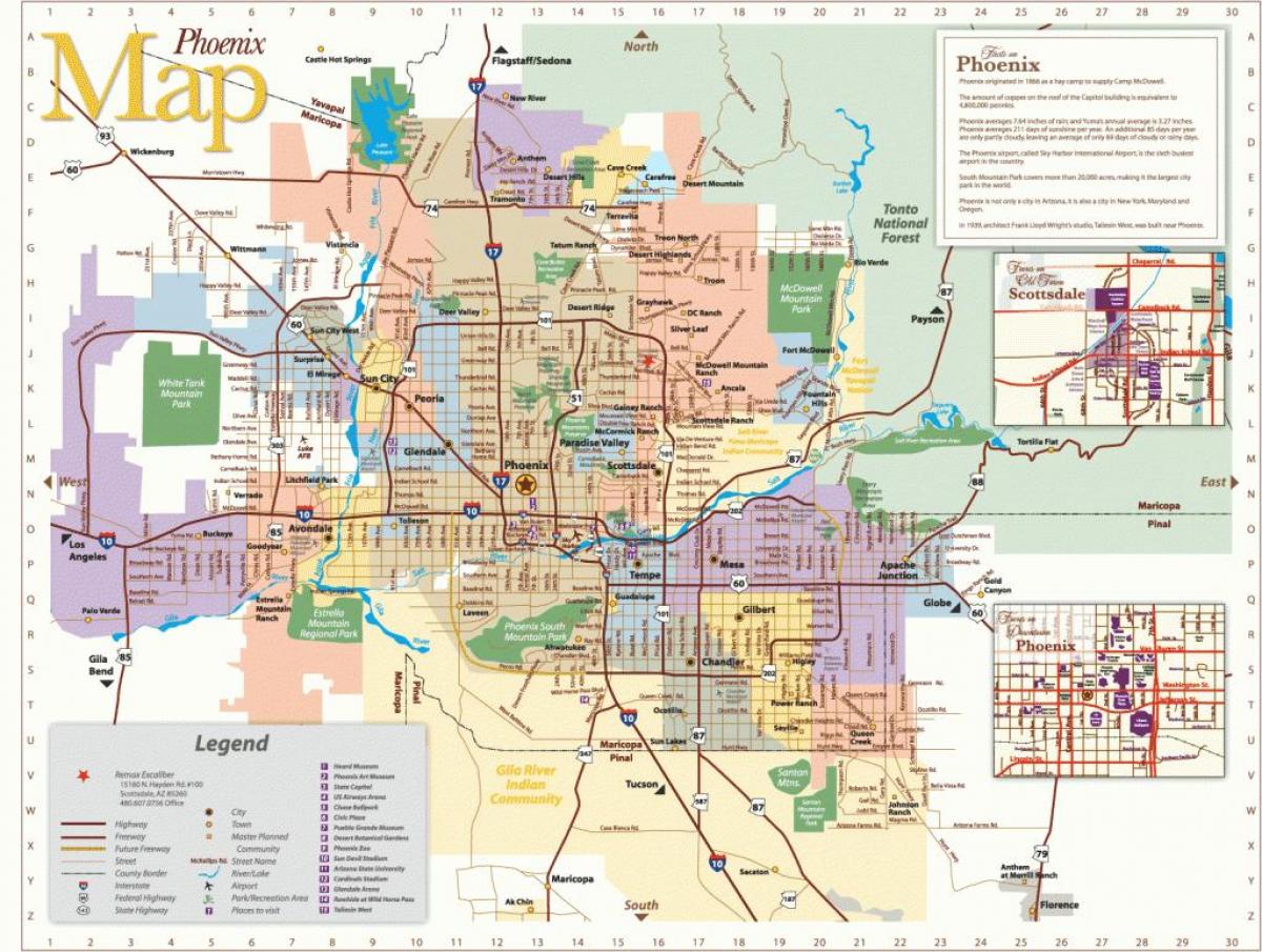 Phoenix bus ruta sa mapa