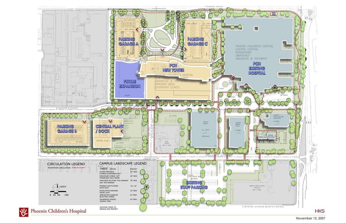 Phoenix sa ospital ng mapa