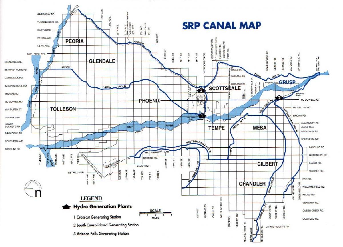 Phoenix canal system ng mapa