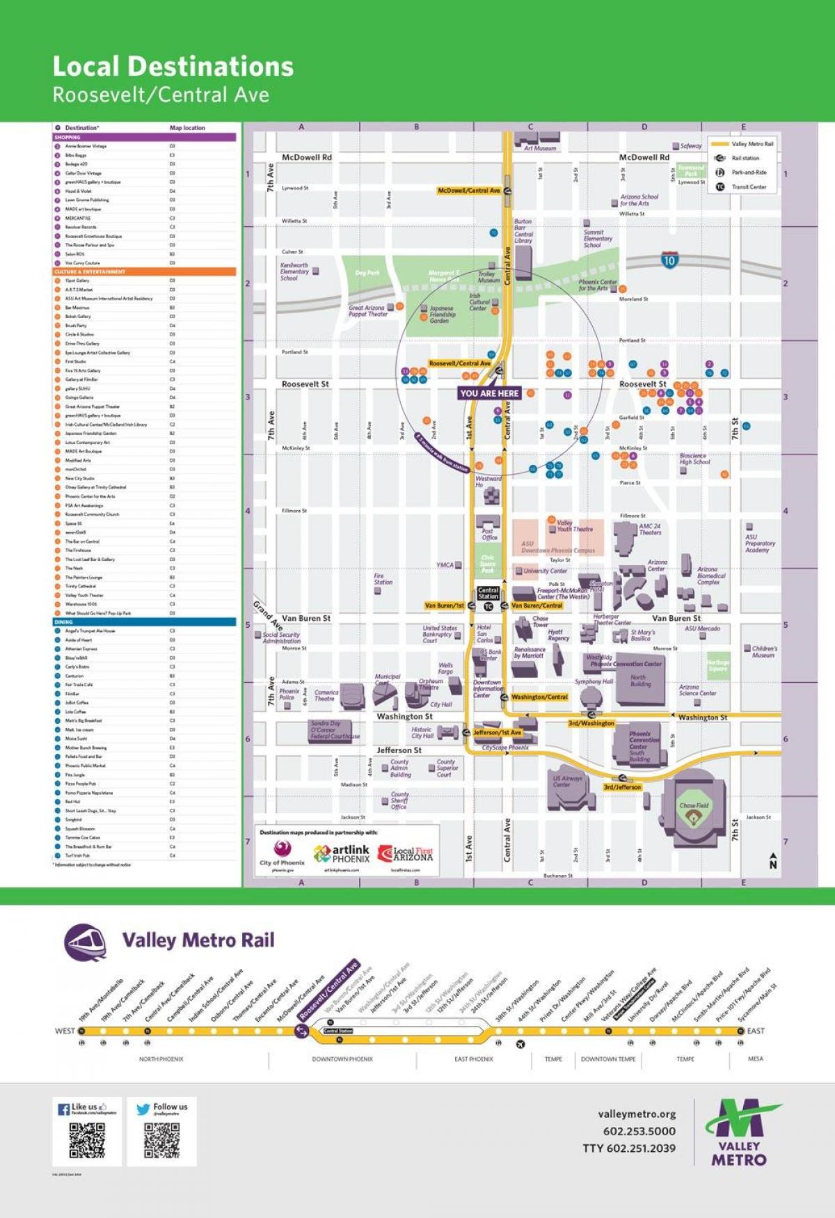 Valley ng metro rail mapa