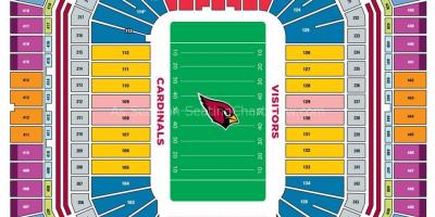 Unibersidad ng Phoenix stadium seating mapa
