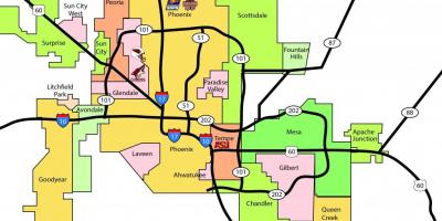 Phoenix lugar ng metro mapa