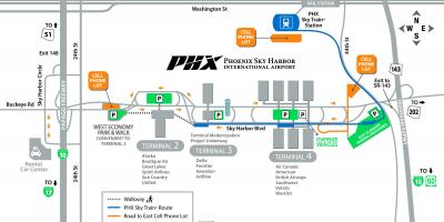 Phoenix international airport mapa