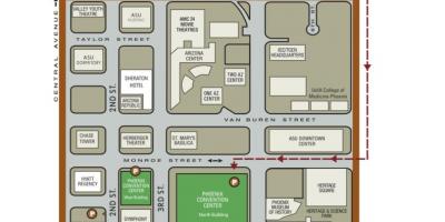 Mapa ng Phoenix convention center