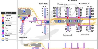 Mapa ng Phoenix sky harbor airport