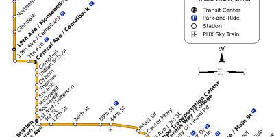 Valley metro bus ruta ng mapa