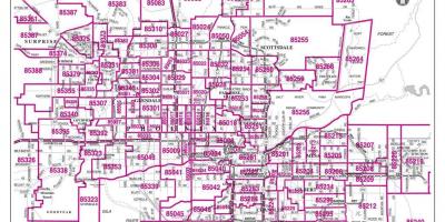 Lungsod ng Phoenix zip code sa map